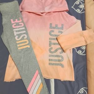 Justice sz. 8 hoodie and matching leggings